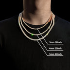 Tennis Chain Necklace Stainless Steel 3/4/5MM