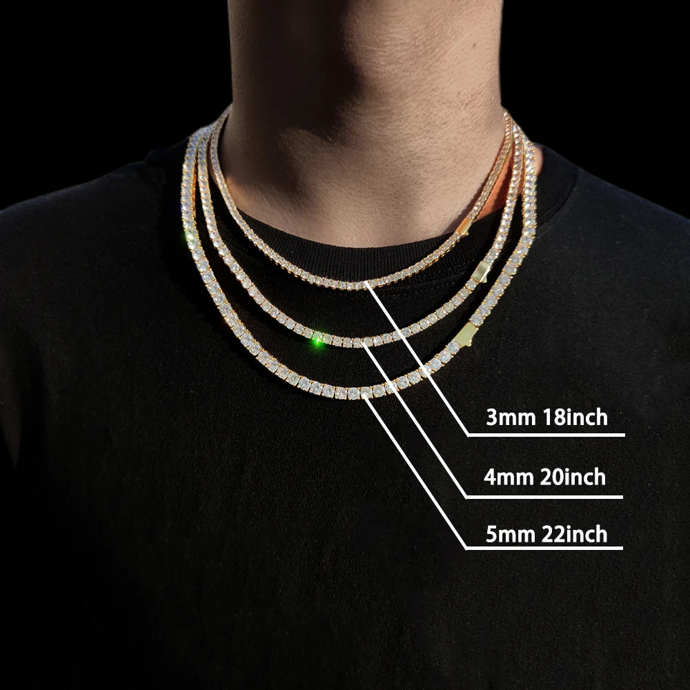 Tennis Chain Necklace Stainless Steel 3/4/5MM