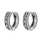 Punk Stainless Steel Hoop Earrings for Men Teens, Hypoallergenic Waterproof Small Huggies Earrings,Rock Hip Hop Cool