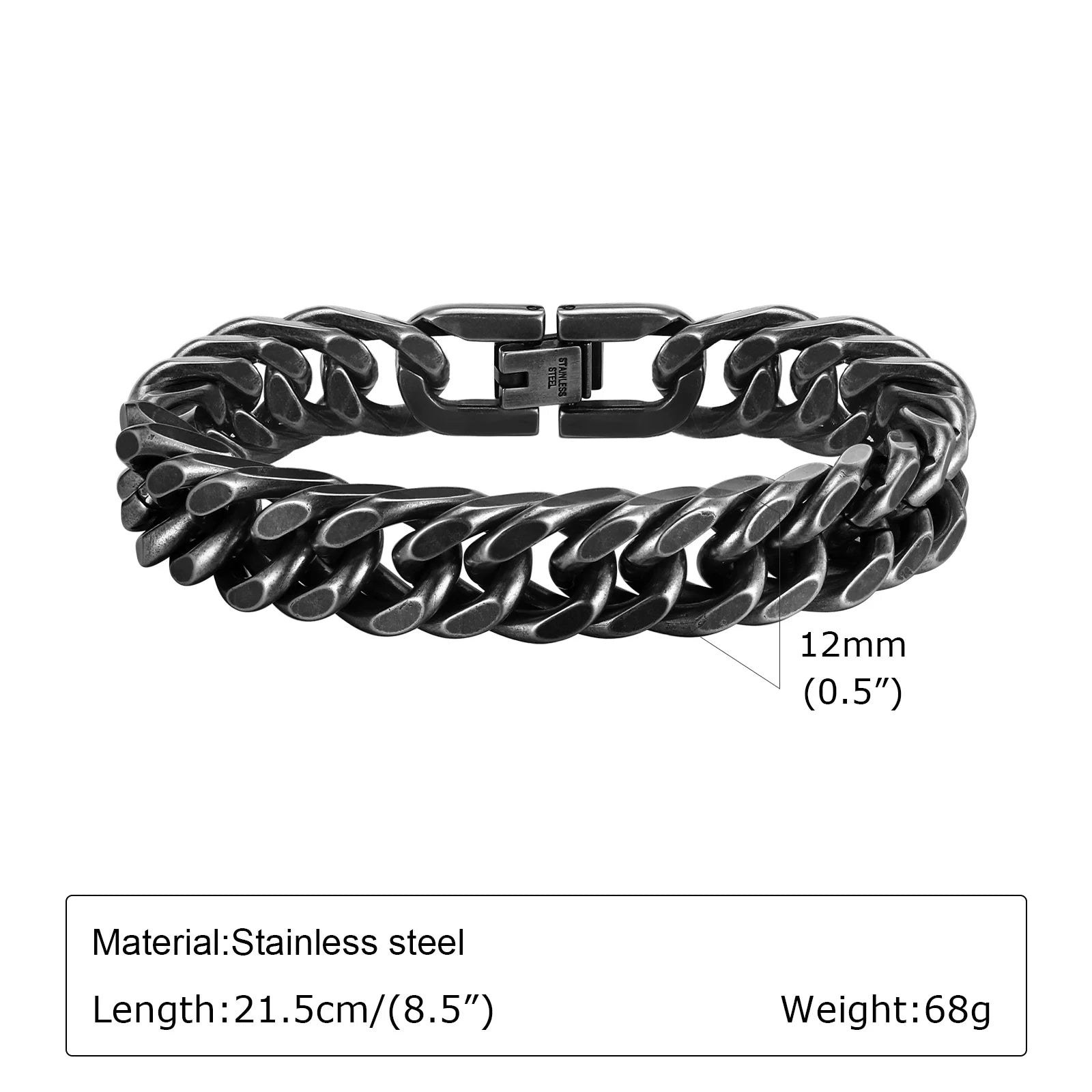 Antique Link Chain Bracelet — Stainless Steel