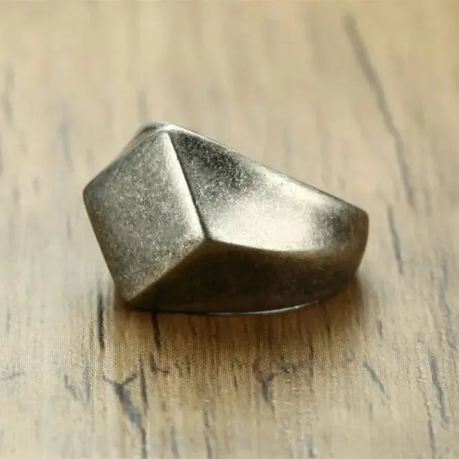 Flat Top Signet Ring — Stainless Steel
