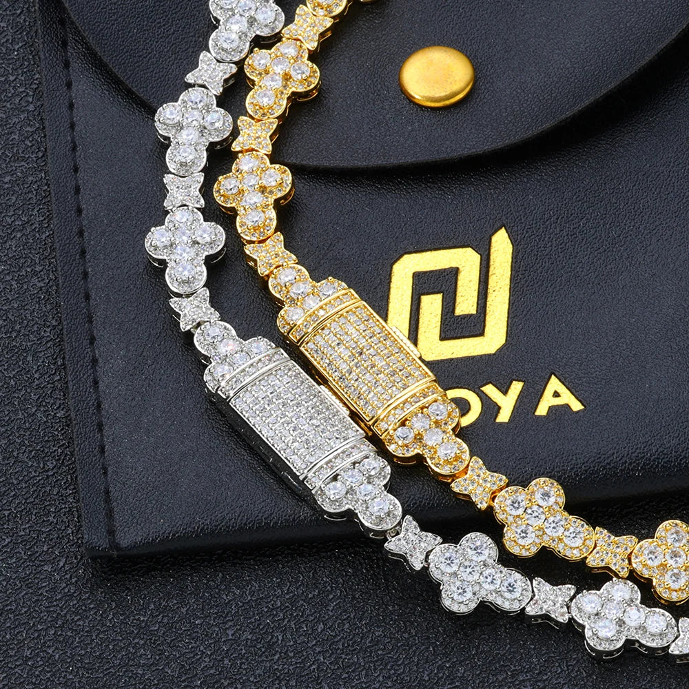Cross Cuban Chain Necklace Iced Out 10MM CZ
