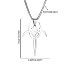 Stainless Steel Gothic Mysterious Ghost Death Band Symbol Pendant Necklace Personalized Punk Jewelry for Men and Women