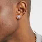 Gothic Iced Out Square CZ Stud Earrings Colorful