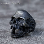 Large Skull Ring — Stainless Statement Gothic