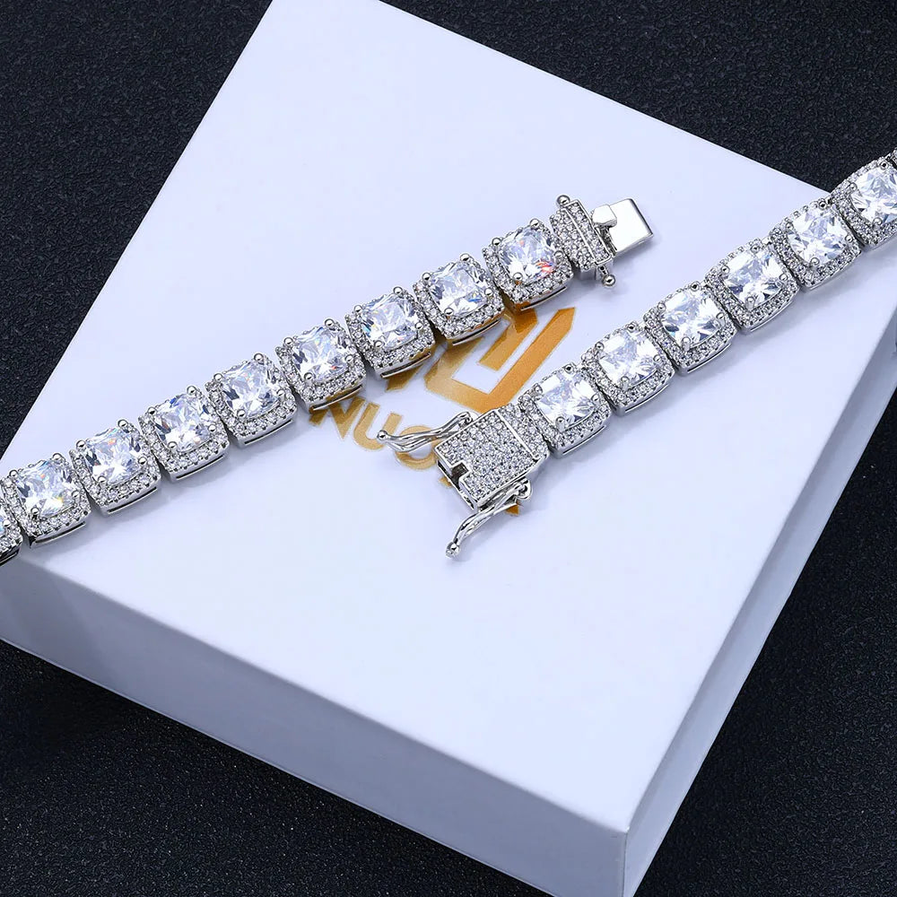 Stainless Steel Tennis Bracelet Cluster 10MM