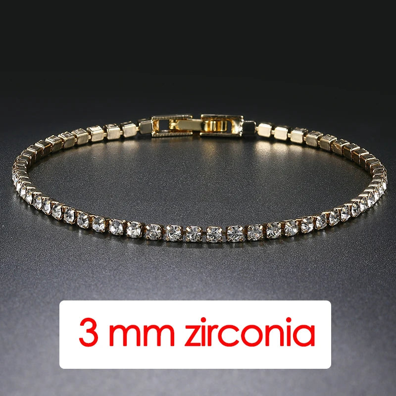 Iced Out Tennis Bracelet 3-5mm — Stainless