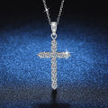 Iced Cross 925 Silver Pendant Necklace