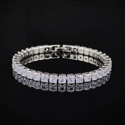 Silver Marquise CZ Tennis Bracelet — 18CM