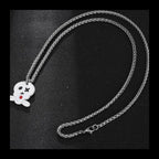 Skeleton Ghost Pendant Necklace — Stainless