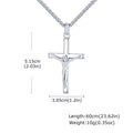 Catholic Cross Pendant Necklace — Stainless Steel