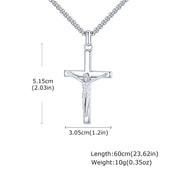 Catholic Cross Pendant Necklace — Stainless Steel