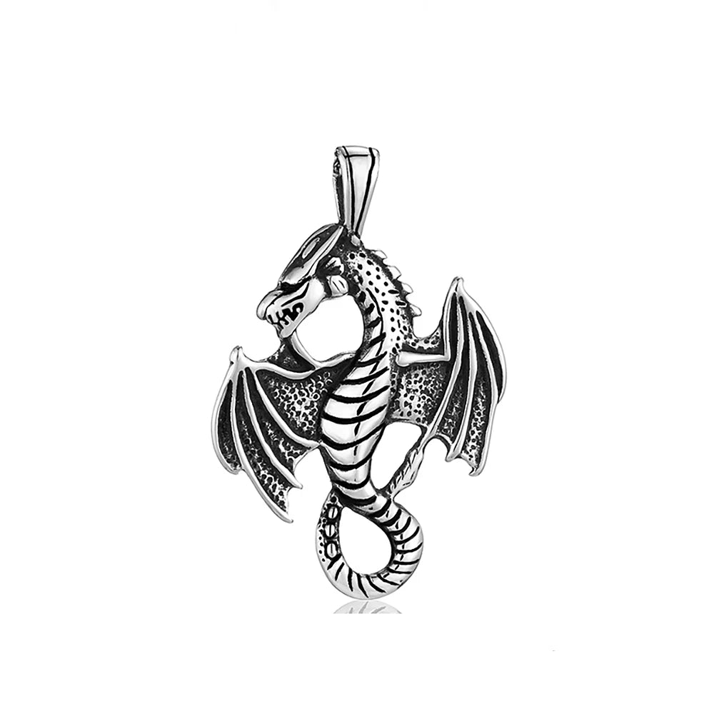 Evil Dragon Pendant Necklace — Stainless Steel