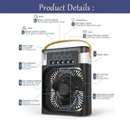 New 3 In 1 Fan AIr Conditioner Household Mini Air Cooler LED Night Light Portable Humidifier Air Adjustment Fan Office