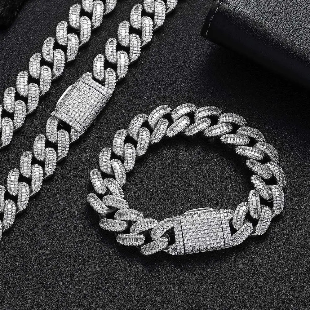 Iced Out Cuban Necklace Stainless Steel 15MM