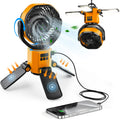 Eary Solar Powered Fan 6000mAh Battery Operated 4 Speed Wind With Led Light Outdoor Tent Fans for Camping Essentials