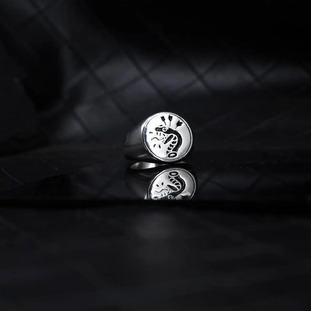 Luxury Felled Serpent Men Women Ring Stainless Steel Silver Plated Jewelry Anel Masculino Decoration Couple Gift Anillo