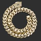 Two-Tone Cuban Chain Necklace VVS Moissanite