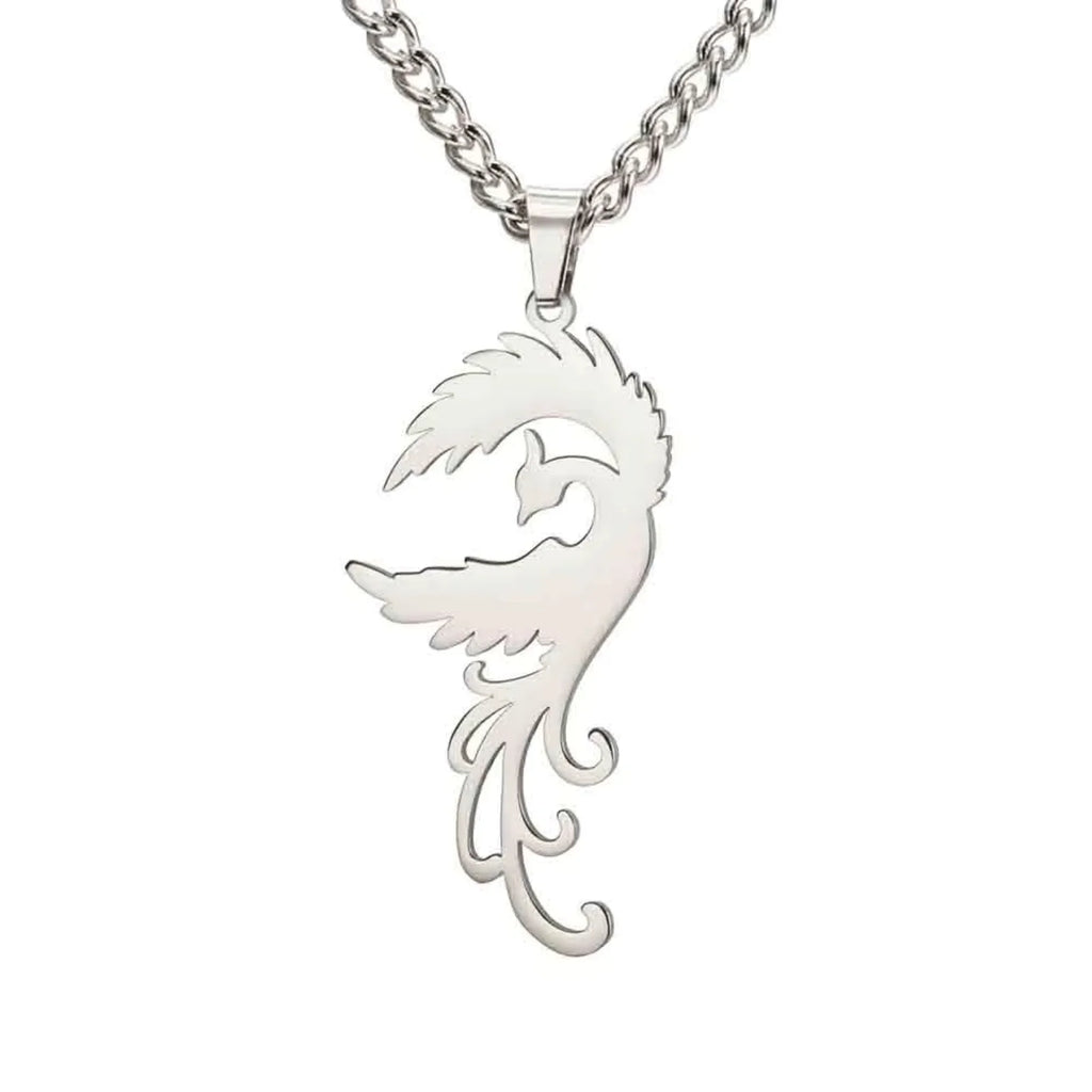 Winged Bird Totem Pendant Necklace — Stainless Steel