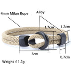 Fashion Mens Bracelet Set Lucky Thread Wrap Braclet Meditation Onyx Stone Beads Braslet Hombre Hand Accessories Fabric