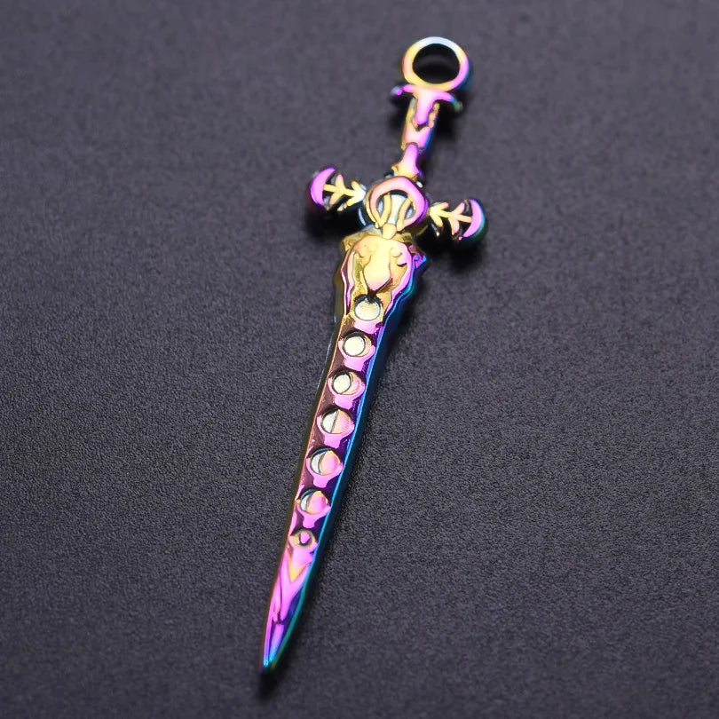 Sword Dagger Wing Pendants DIY Necklace Making — Stainless Steel