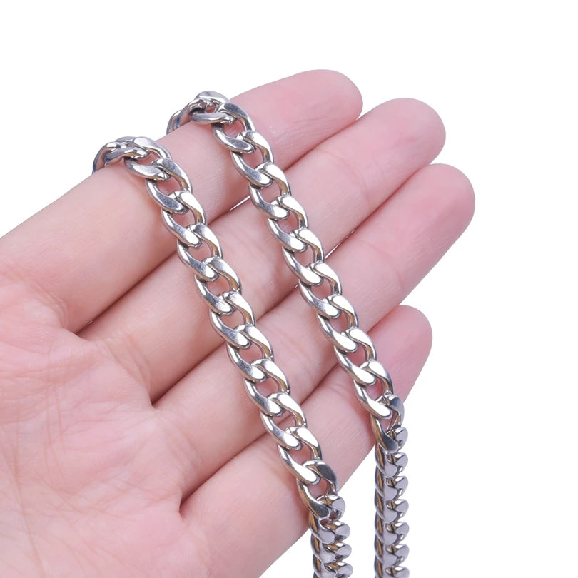 90CM Cuban Link Chain Necklace — Stainless