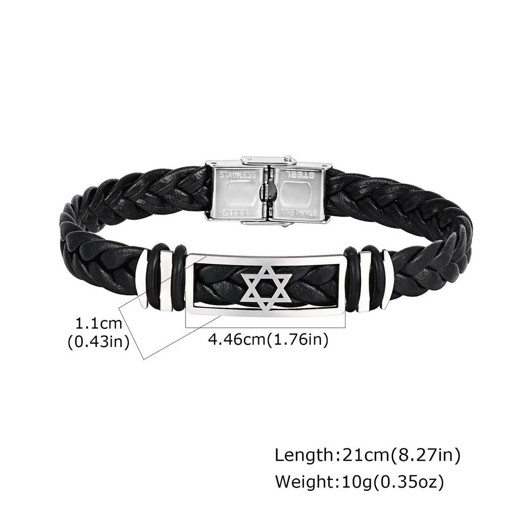 Star of David Watch Strap Bracelet — Stainless Steel