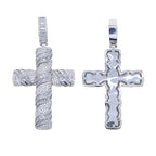 14K White Gold Lab Diamond Cross Pendant Party Wedding Pendants Necklace for Women Men Anniversary Jewelry Gift