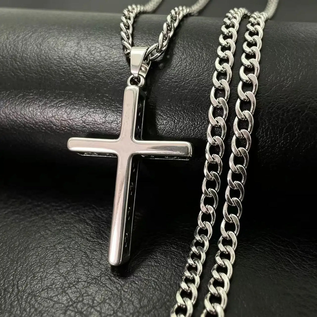 Seal Cross Stainless Steel Pendant Necklace