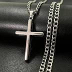 Seal Cross Stainless Steel Pendant Necklace