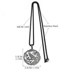Tree Of Life Steel Pendant Gothic Crow Bird Raven