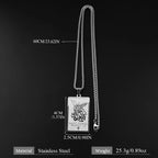 Christian Archangel Saint Michael Protect Us Cross Medal Pendant Necklace Stainless Steel Chain Amulet Jewelry Gift