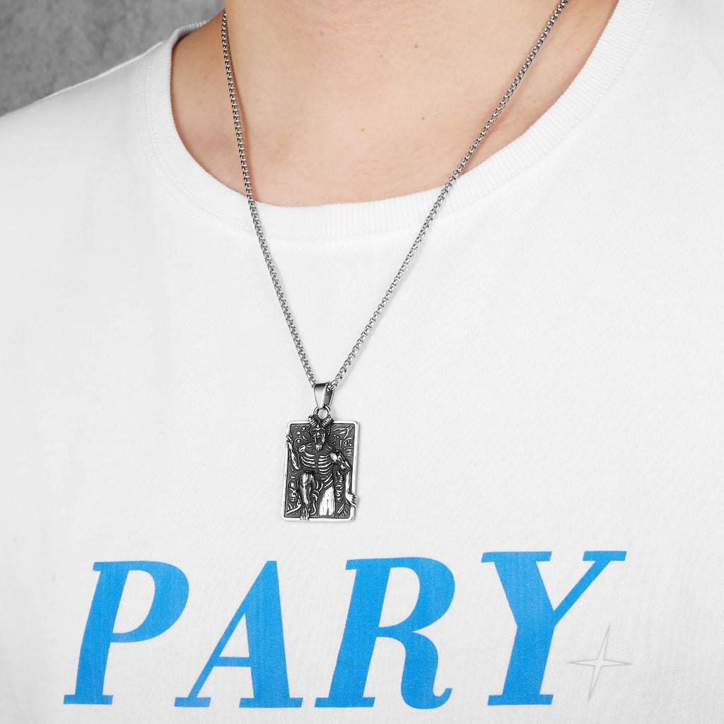 Fallen Angel Devil Pendant — Stainless Steel