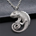 Cold Blooded Reptile Lizard Gecko Chameleon Pendant Necklace For Women Men