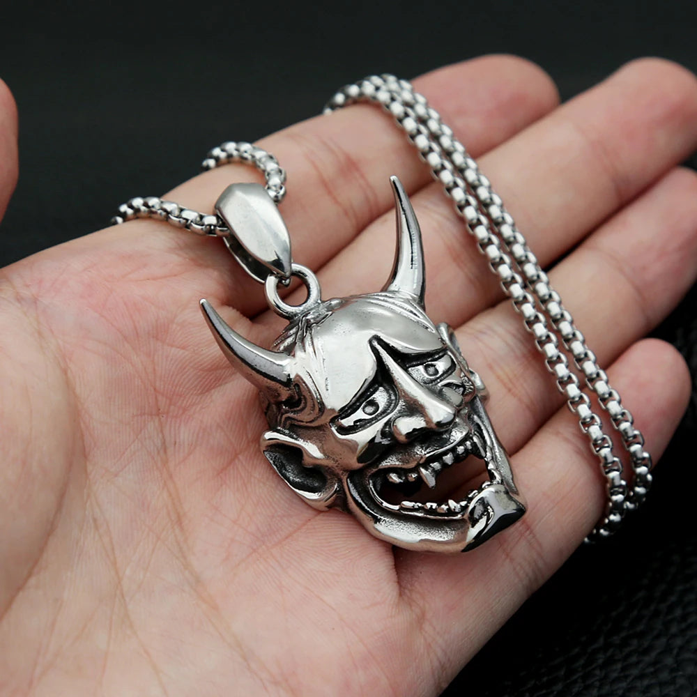 Prajna Demon Skull Pendant — Stainless