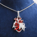 Bubble Letter Iced Out Colgante L3tra Grande Oro Blanco Necklace Pendant for Men 5A Cubic Zirconia Gold Plated Hip Hop Jewelry