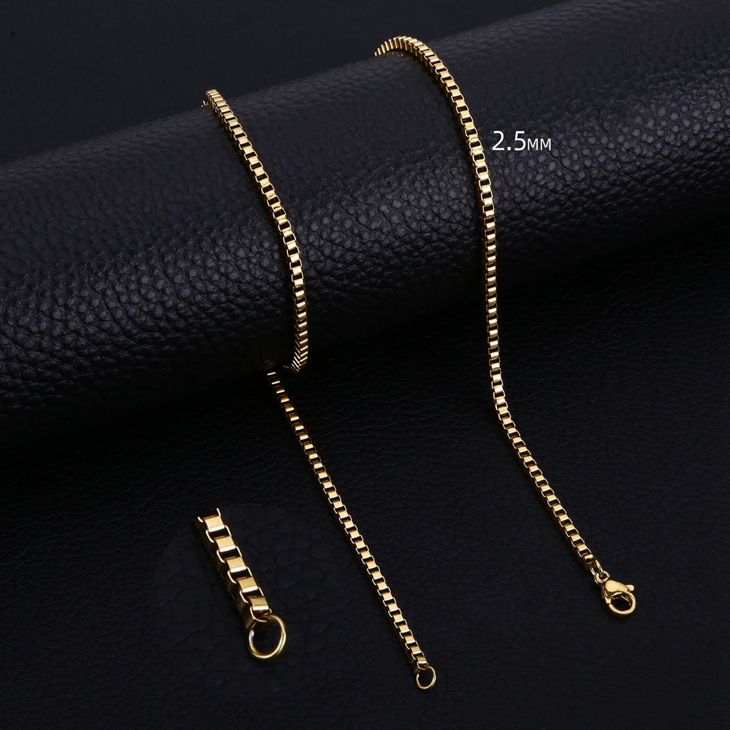 Box Chain Necklace — Stainless Steel 3mm