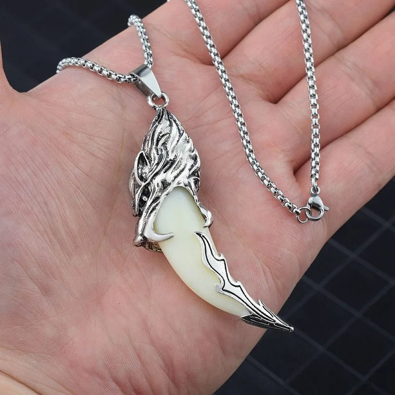 Wolf Steel Pendant Chinese Style Versatile Imitation