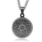 Exquisite and Creative Hip Hop Pentagram Pendant Necklace for Men Simple Punk Texture Necklace Jewelry Sweater Chain