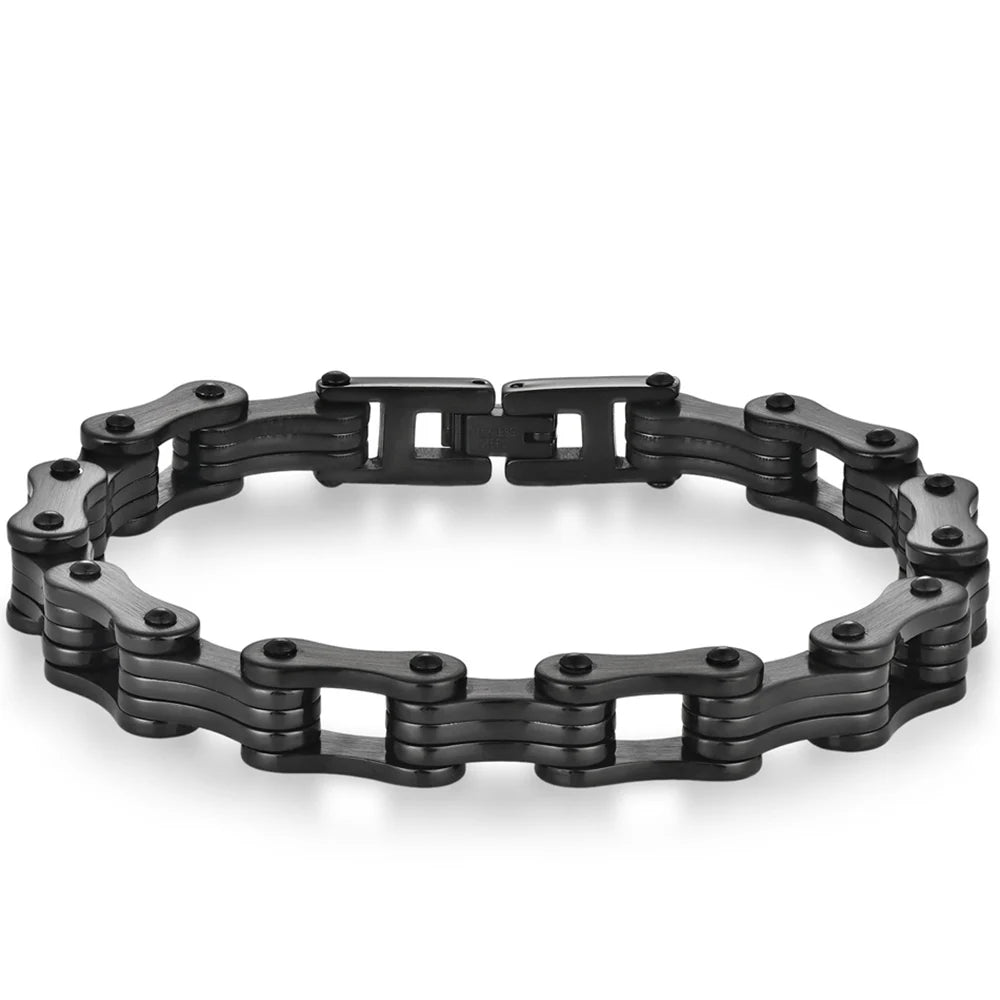 Punk Men's Biker Bracelet Motorcycle Style Chain 316l Stainless Steel Bracelets for Man Jewelry Accessory Birthday