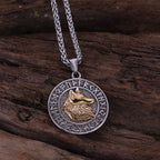 Fenrir Wolf Pendant Necklace — Gold