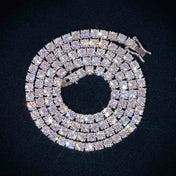 Tennis Chain Necklace Stainless Steel Moissanite