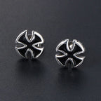 Cross Steel Earrings Vintage German World War