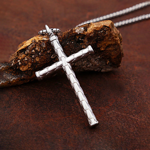 Cross Pendant Necklace — Stainless Steel
