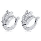 Trident Neptune Hoop Earrings — Stainless Steel