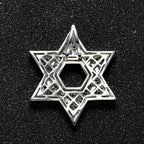 Iced Out Hexagram Pendant Stainless Steel