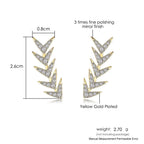 Iced Out Stud Earrings — Gold