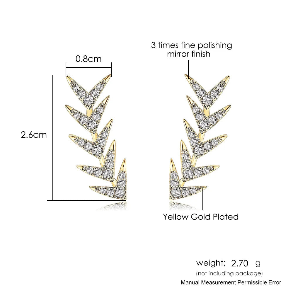 Iced Out Stud Earrings — Gold
