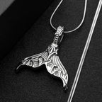 Whale Tail Pattern Pendant Necklace For Women Men Stainless Steel Silver Color  Hiphop Male Party Wedding Choker Jewelry Gifts