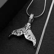 Whale Tail Stainless Steel Pendant Necklace